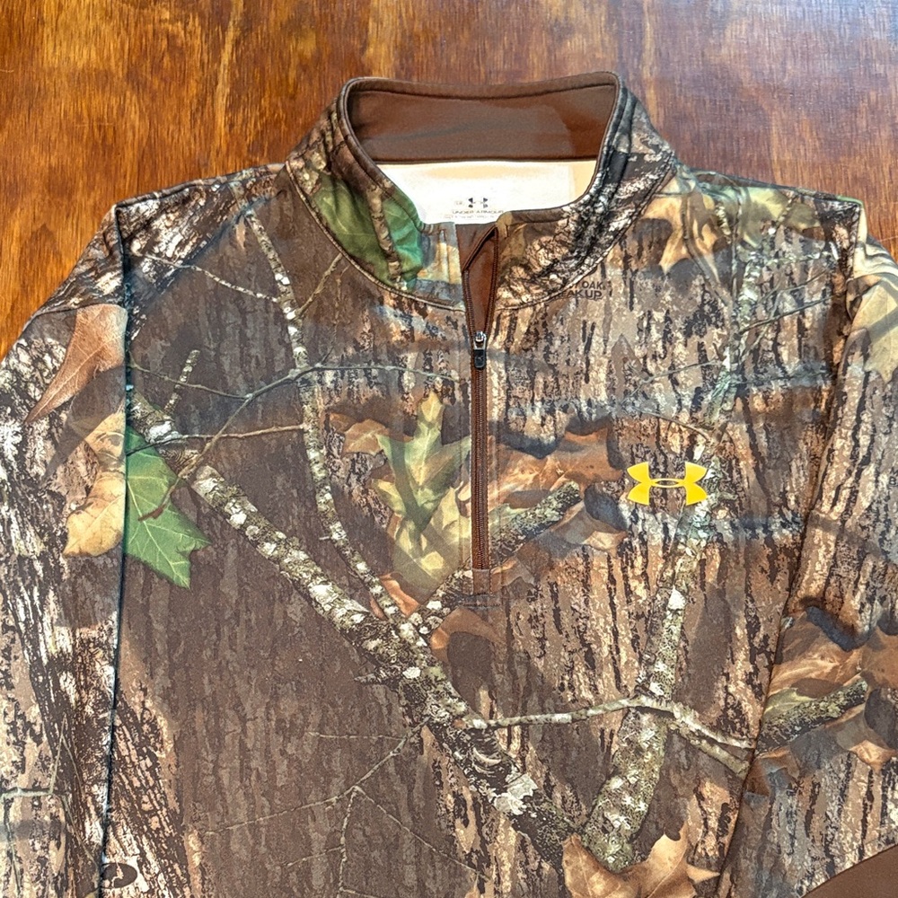 Under Armour Men's Woodland Camo Quarter-Zip Shirt
